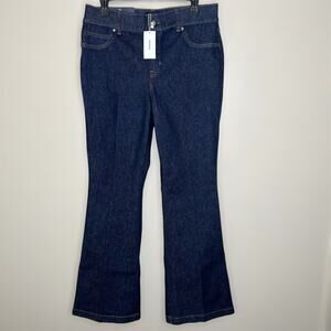 Spanx SpanxShape EveryWear Flare Jeans Large 32 Indigo Pull On Stretch Denim